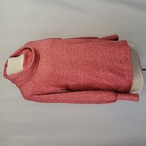 Anthro Maeve Cowlneck Sweater Coral Heather Size Small